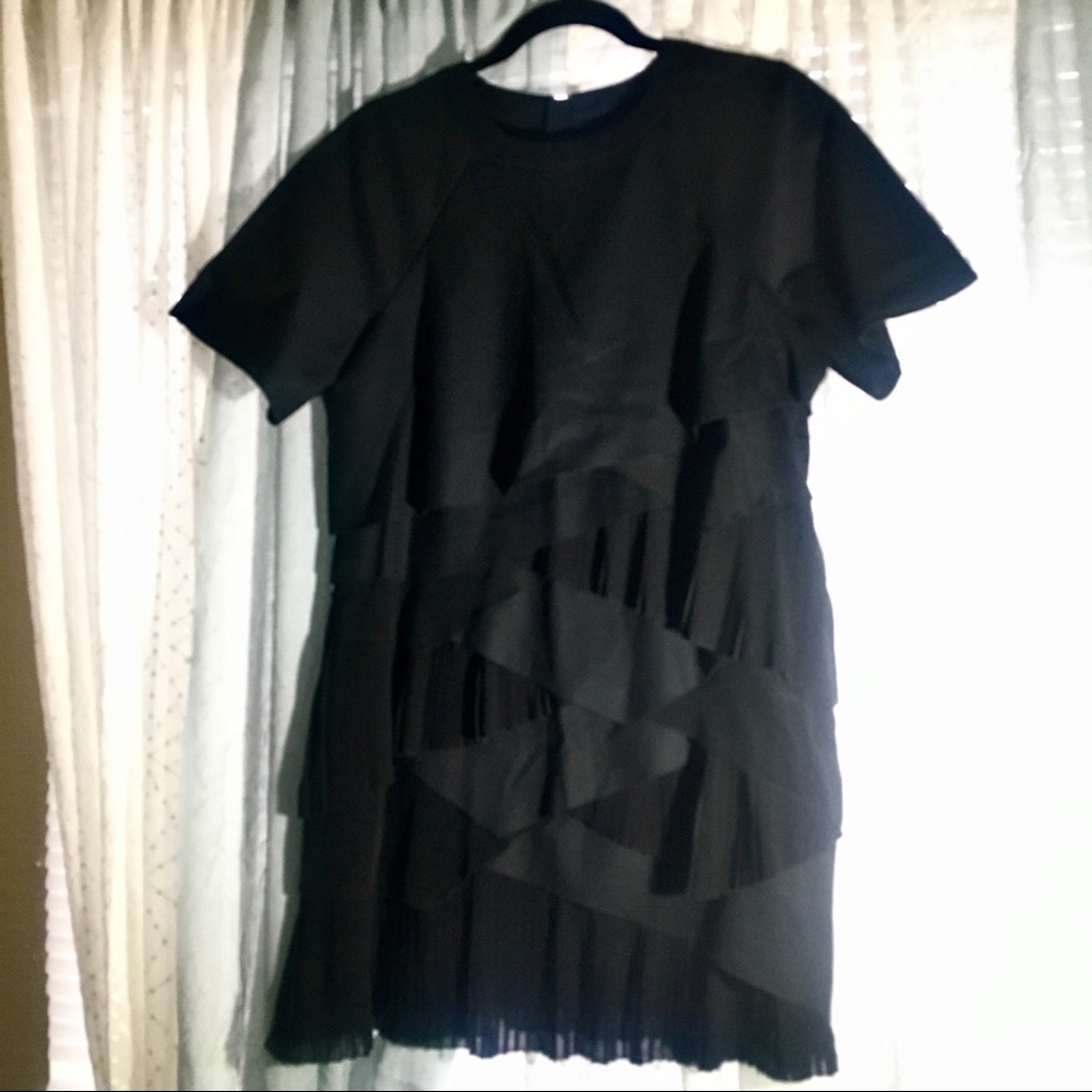 Edgy Sexy Size Med. Black Layered Dress by Banana Republic Heritage Collection